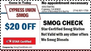 CYPRESSUNION smog coupon near me