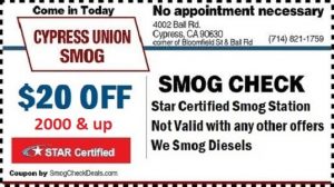 CYPRESSUNION smog coupon near me