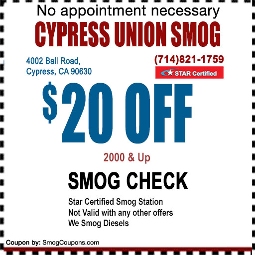 Smog Check Coupon